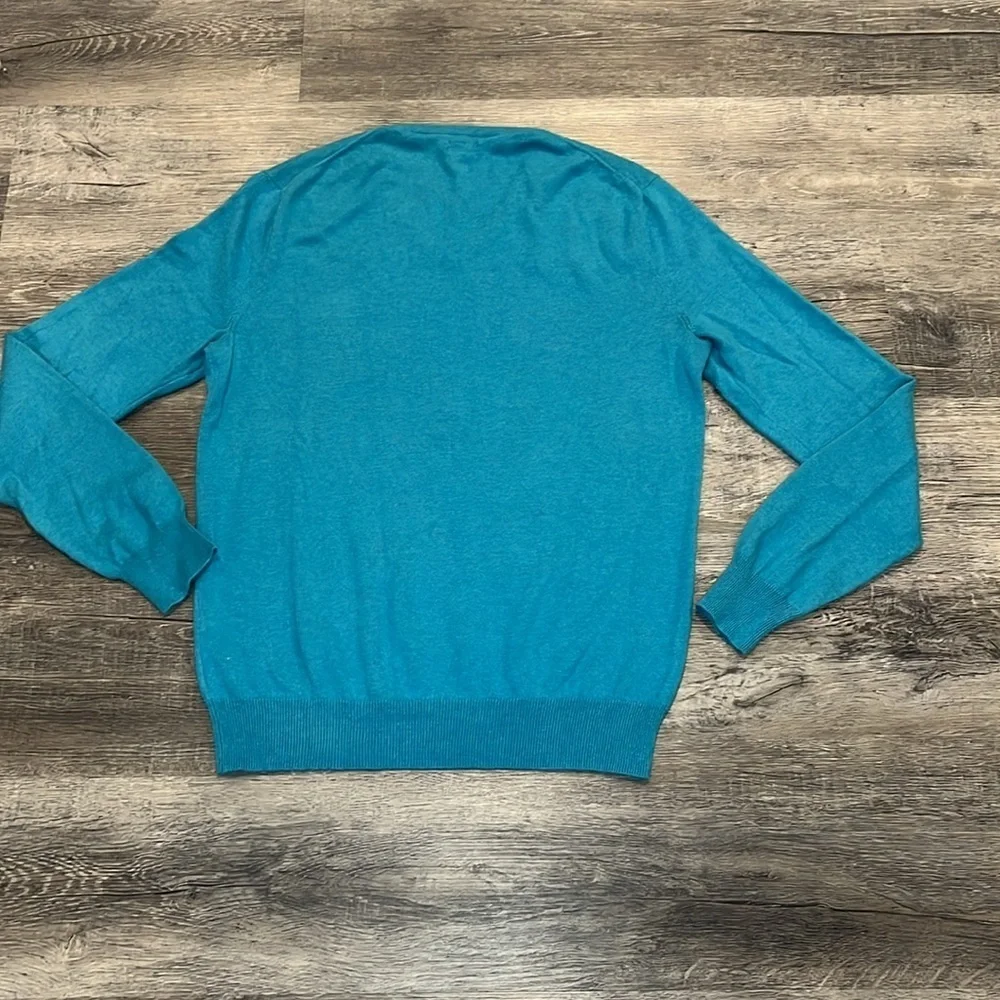 J. Crew Turquoise V-Neck cashmere blend Sweater for Men